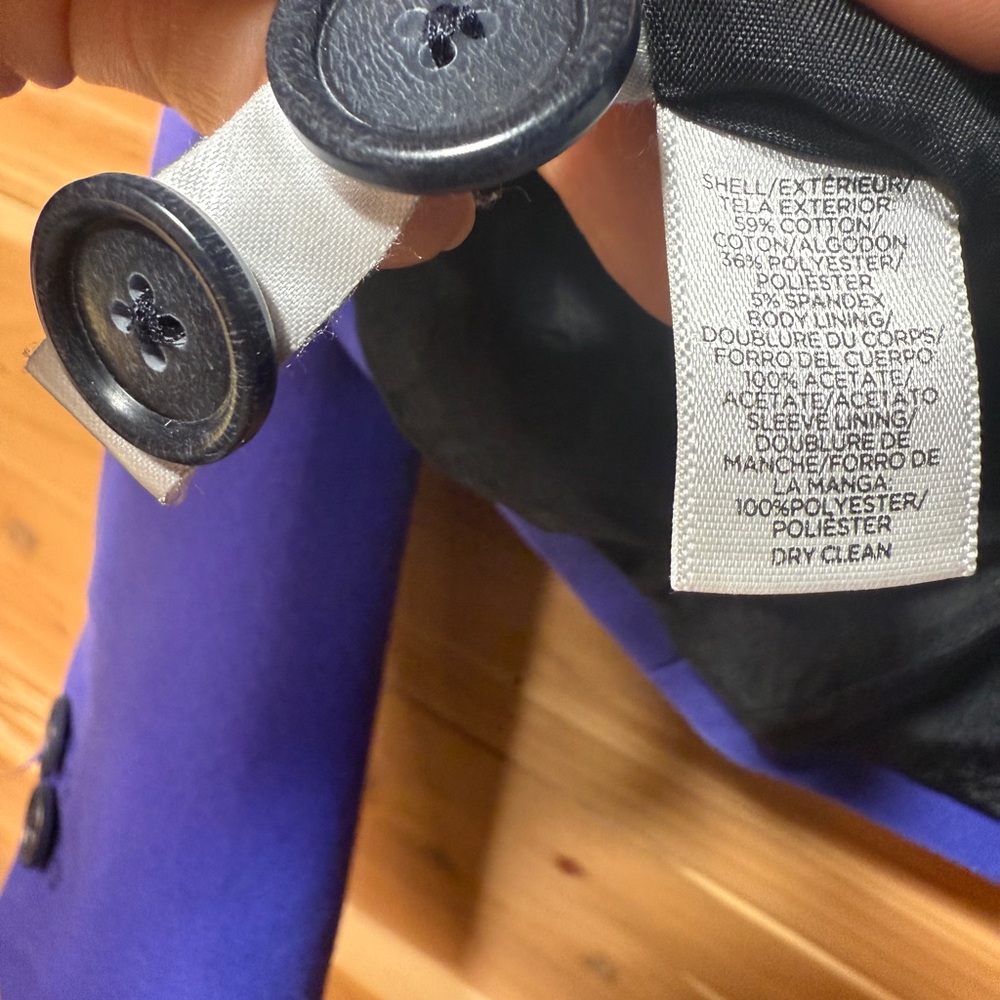 LOFT Blue Blazer Tailored Professional Jacket - Picture 4 of 4